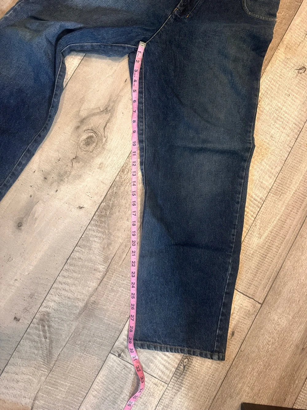 Wide Leg Men's Dark Blue Denim Jeans